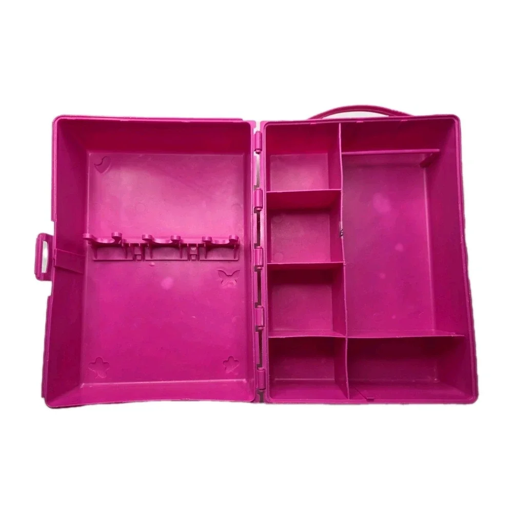 Vintage Mattel Barbie Doll Trunk 1998 Pink Accessory Hard‎ Carrying Case Travel